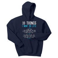 10 Things I Want In My Life Cars More Cars Car Kids Hoodie