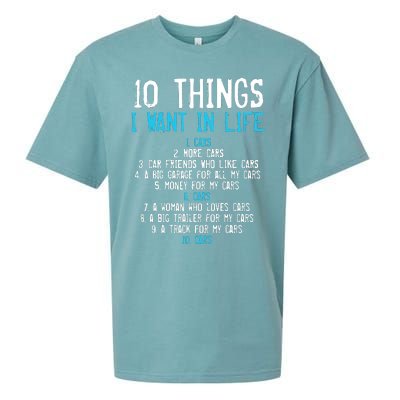 10 Things I Want In My Life Cars More Cars Car Sueded Cloud Jersey T-Shirt