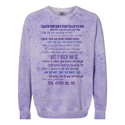 10 Things I Hate About You 1 Colorblast Crewneck Sweatshirt