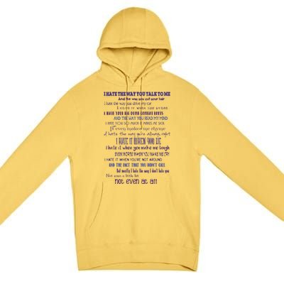 10 Things I Hate About You 1 Premium Pullover Hoodie