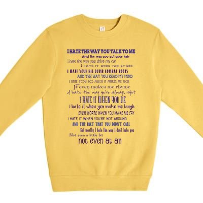 10 Things I Hate About You 1 Premium Crewneck Sweatshirt