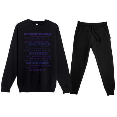 10 Things I Hate About You 1 Premium Crewneck Sweatsuit Set