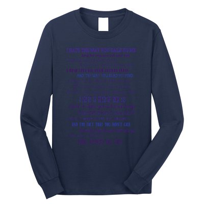 10 Things I Hate About You 1 Long Sleeve Shirt