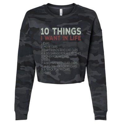 10 Things I Want In My Life Cars More Cars Car Cropped Pullover Crew