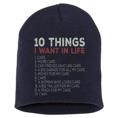 10 Things I Want In My Life Cars More Cars Car Short Acrylic Beanie