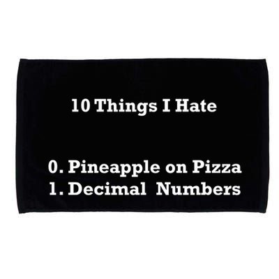 10 Things I Hate Funny Binary And Pineapple Cute Gift Microfiber Hand Towel