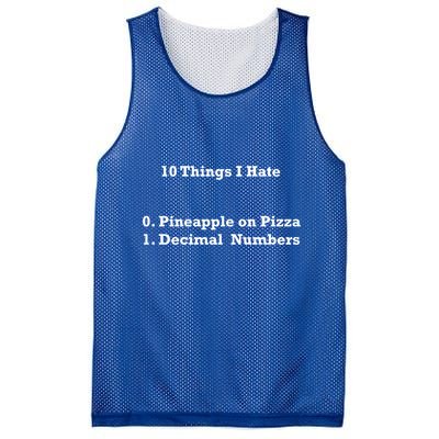 10 Things I Hate Funny Binary And Pineapple Cute Gift Mesh Reversible Basketball Jersey Tank