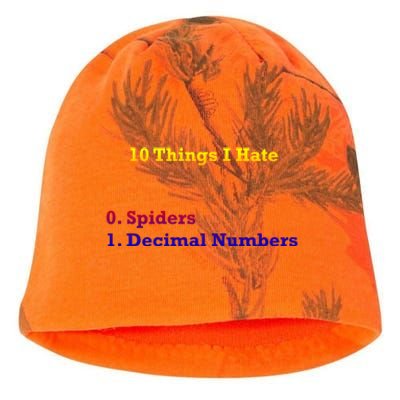 10 Things I Hate Funny Binary And Spiders Cool Gift Kati - Camo Knit Beanie