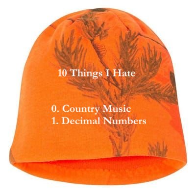 10 Things I Hate Funny Binary Numbers And Country Music Great Gift Kati - Camo Knit Beanie