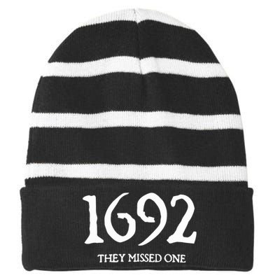 1692 They Missed One Striped Beanie with Solid Band