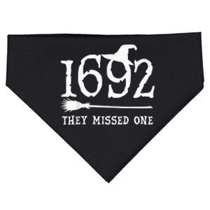 1692 They Missed One Halloween Feminist Witch Trials Wo USA-Made Doggie Bandana