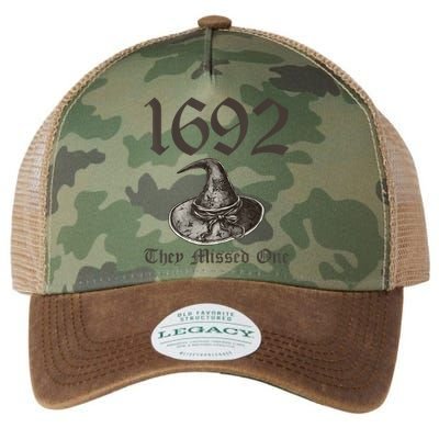 1692 They Missed One Halloween Feminist Witch Trials Legacy Tie Dye Trucker Hat