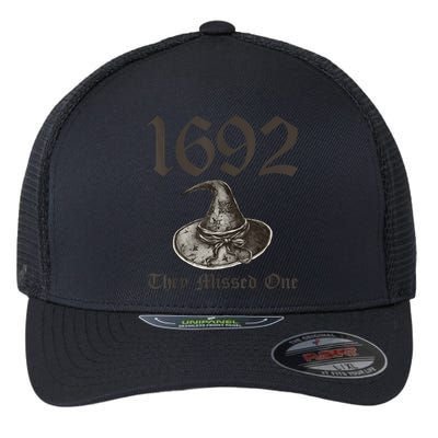 1692 They Missed One Halloween Feminist Witch Trials Flexfit Unipanel Trucker Cap