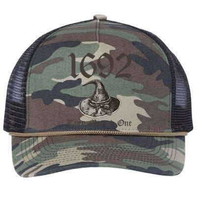 1692 They Missed One Halloween Feminist Witch Trials Retro Rope Trucker Hat Cap