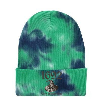 1692 They Missed One Halloween Feminist Witch Trials Tie Dye 12in Knit Beanie