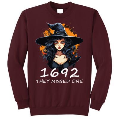 1692 They Missed One Funny Salem Halloween Tall Sweatshirt