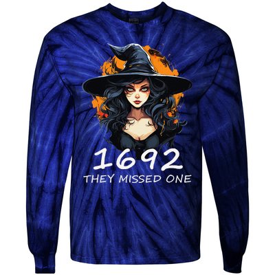 1692 They Missed One Funny Salem Halloween Tie-Dye Long Sleeve Shirt