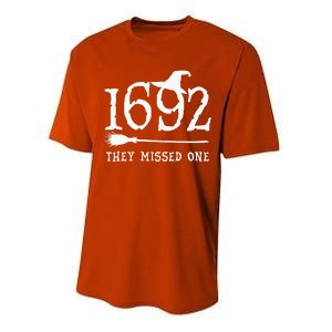 1692 They Missed One Halloween Feminist Witch Trials Performance Sprint T-Shirt