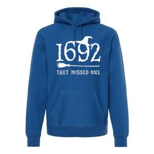 1692 They Missed One Halloween Feminist Witch Trials Premium Hoodie