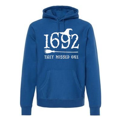 1692 They Missed One Halloween Feminist Witch Trials Premium Hoodie