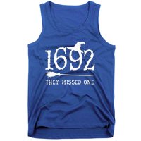 1692 They Missed One Halloween Feminist Witch Trials Tank Top