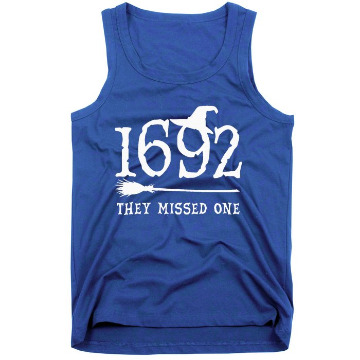 1692 They Missed One Halloween Feminist Witch Trials Tank Top