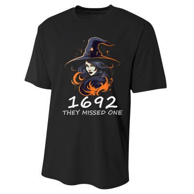 1692 They Missed One Funny Salem Halloween Men Women Performance Sprint T-Shirt