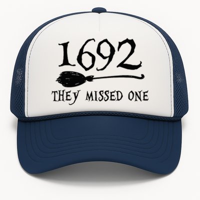 1692 They Missed One Halloween Feminist Witch Trials Trucker Hat