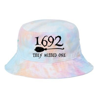 1692 They Missed One Halloween Feminist Witch Trials Tie Dye Newport Bucket Hat