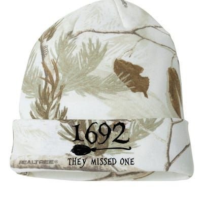 1692 They Missed One Halloween Feminist Witch Trials Kati Licensed 12" Camo Beanie