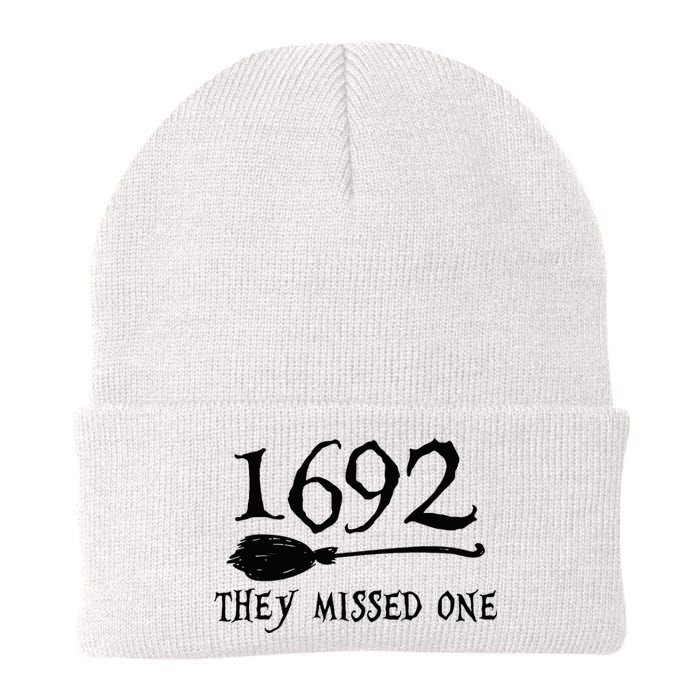 1692 They Missed One Halloween Feminist Witch Trials Knit Cap Winter Beanie