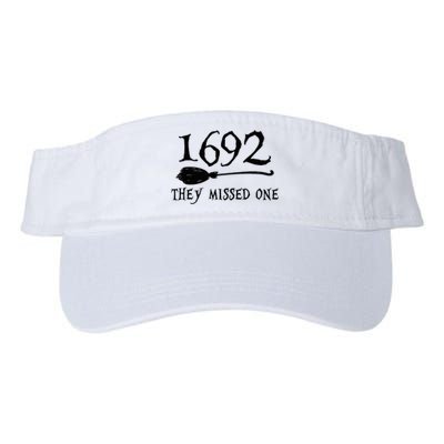 1692 They Missed One Halloween Feminist Witch Trials Valucap Bio-Washed Visor