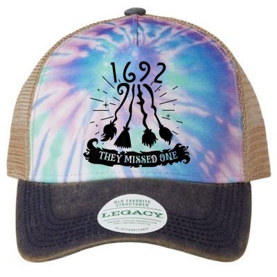 1692 They Missed One For Witch Halloween Legacy Tie Dye Trucker Hat