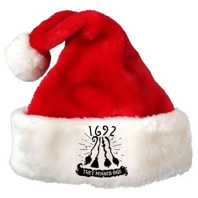 1692 They Missed One For Witch Halloween Premium Christmas Santa Hat