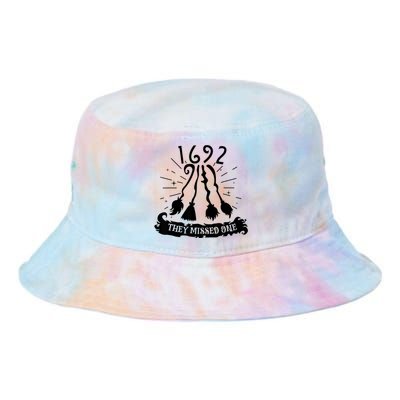 1692 They Missed One For Witch Halloween Tie Dye Newport Bucket Hat