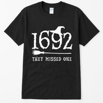 1692 They Missed One Halloween Feminist Witch Trials Tall T-Shirt