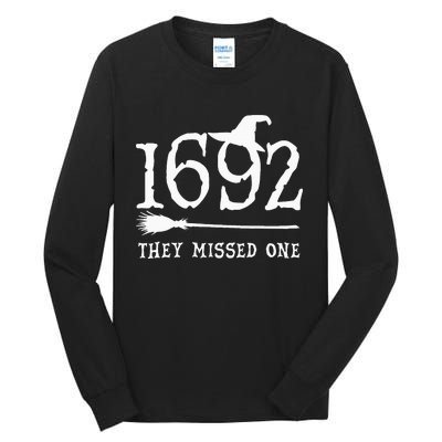 1692 They Missed One Halloween Feminist Witch Trials Tall Long Sleeve T-Shirt