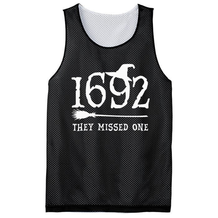 1692 They Missed One Halloween Feminist Witch Trials Mesh Reversible Basketball Jersey Tank