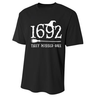 1692 They Missed One Halloween Feminist Witch Trials Performance Sprint T-Shirt