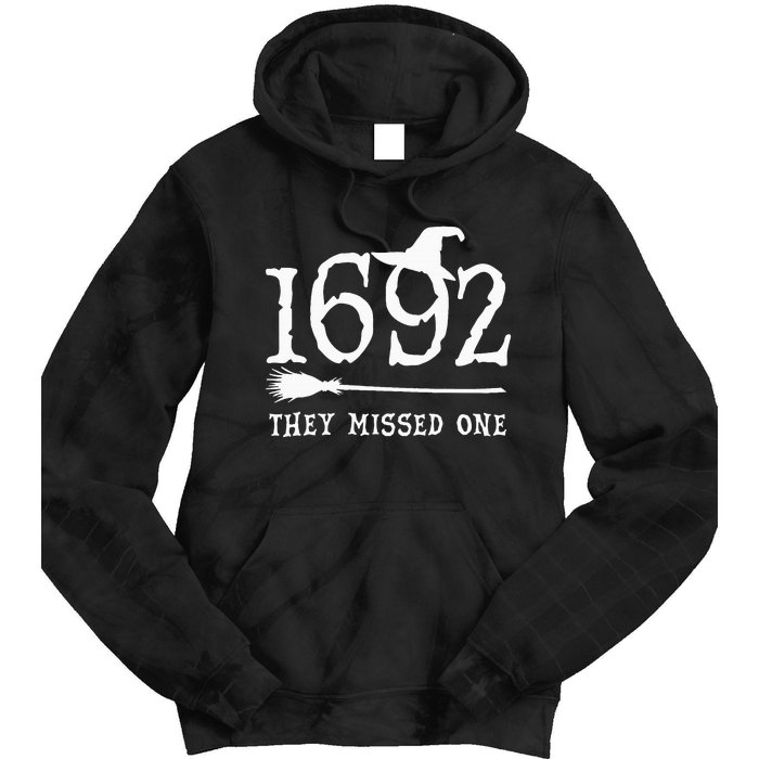 1692 They Missed One Halloween Feminist Witch Trials Tie Dye Hoodie