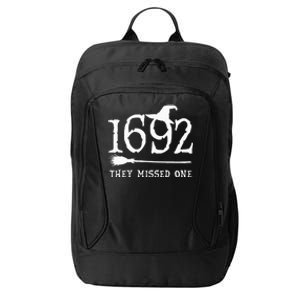 1692 They Missed One Halloween Feminist Witch Trials City Backpack