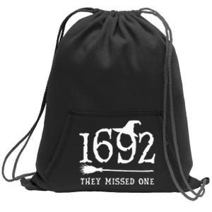 1692 They Missed One Halloween Feminist Witch Trials Sweatshirt Cinch Pack Bag