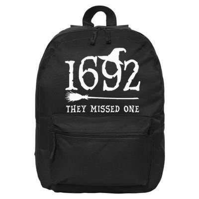 1692 They Missed One Halloween Feminist Witch Trials 16 in Basic Backpack