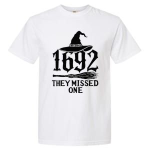 1692 They Missed One Halloween Feminist Witch Trials Garment-Dyed Heavyweight T-Shirt