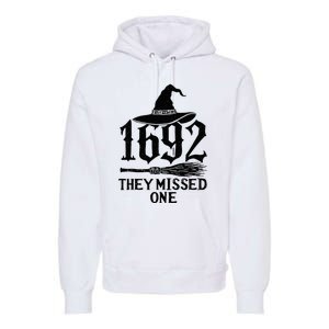 1692 They Missed One Halloween Feminist Witch Trials Premium Hoodie