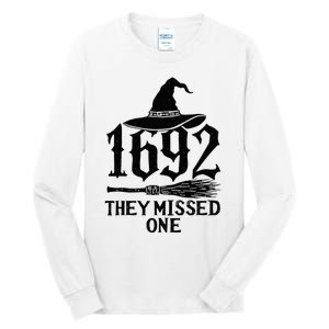 1692 They Missed One Halloween Feminist Witch Trials Tall Long Sleeve T-Shirt