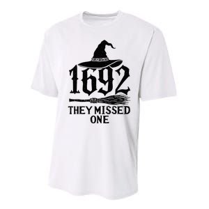 1692 They Missed One Halloween Feminist Witch Trials Performance Sprint T-Shirt