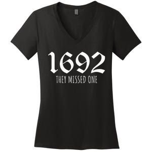 1692 They Missed One Long Sleeve Women's V-Neck T-Shirt