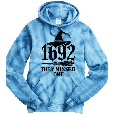 1692 They Missed One Halloween Feminist Witch Trials Tie Dye Hoodie