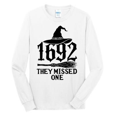 1692 They Missed One Halloween Feminist Witch Trials Tall Long Sleeve T-Shirt